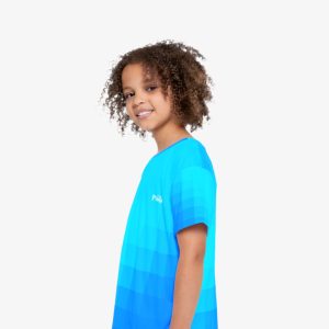 Blue Pixels Kids Sports T-Shirt - Image 3