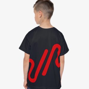 Bold Red Kids Sport T-Shirt - Image 2