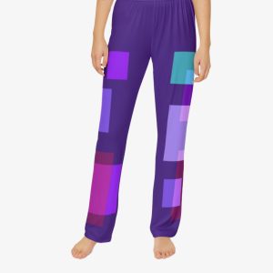 Purple Pixels Kids Pajama Pants - Image 2
