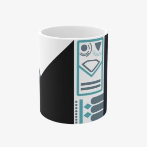Blue Tribal Ceramic Mug - Image 3