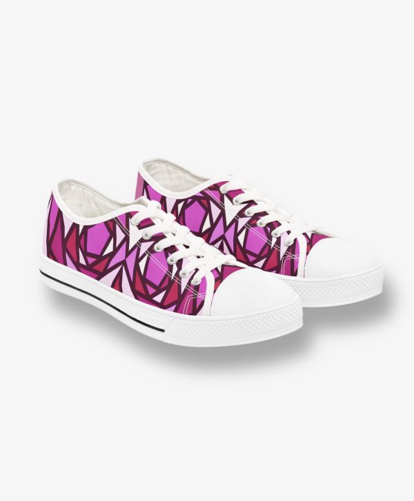 Pink Stained Glass Women's Sneakers (LT)